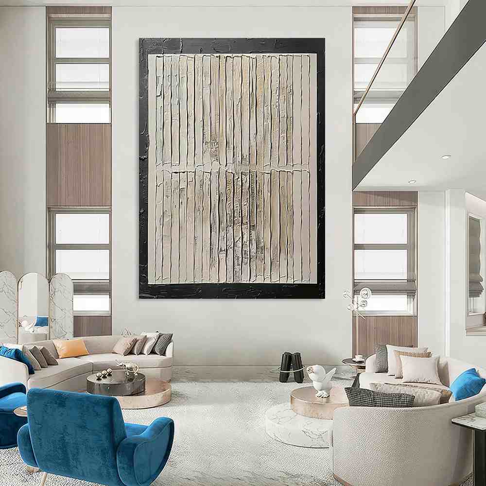Neutral_Abstract_Minimal_Textured_Striped_Artwork_FK33K wall art